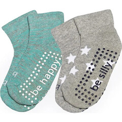 Dakota Toddler 2 Pack Grip Socks, Multi - Sticky Be Socks Tights & Socks