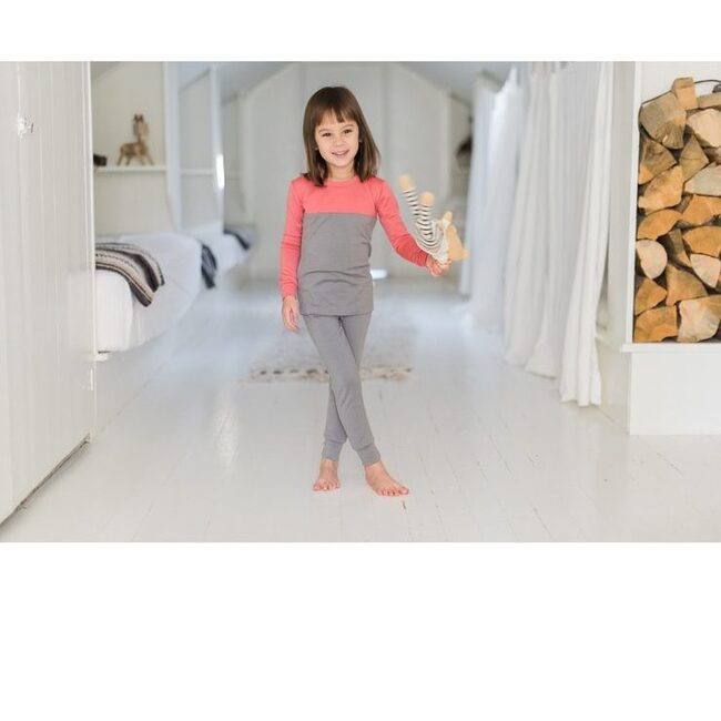 Merino Wool Thermal Long Johns, Rose - Pajamas - 3