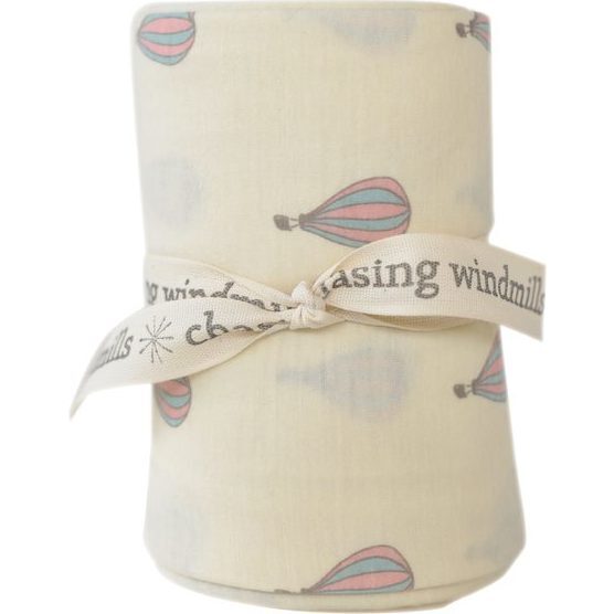 Merino Wool Swaddle Blanket, Hot Air Balloons - Swaddles - 1