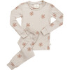 Merino Wool Long Johns, Burnt Sienna Windmill - Loungewear - 1 - thumbnail