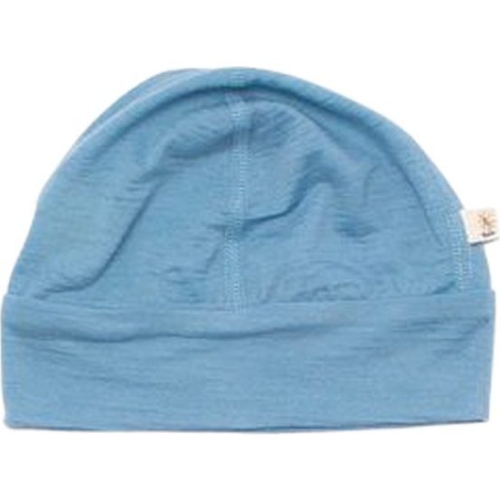 Merino Wool Beanie, Blue - Hats - 1