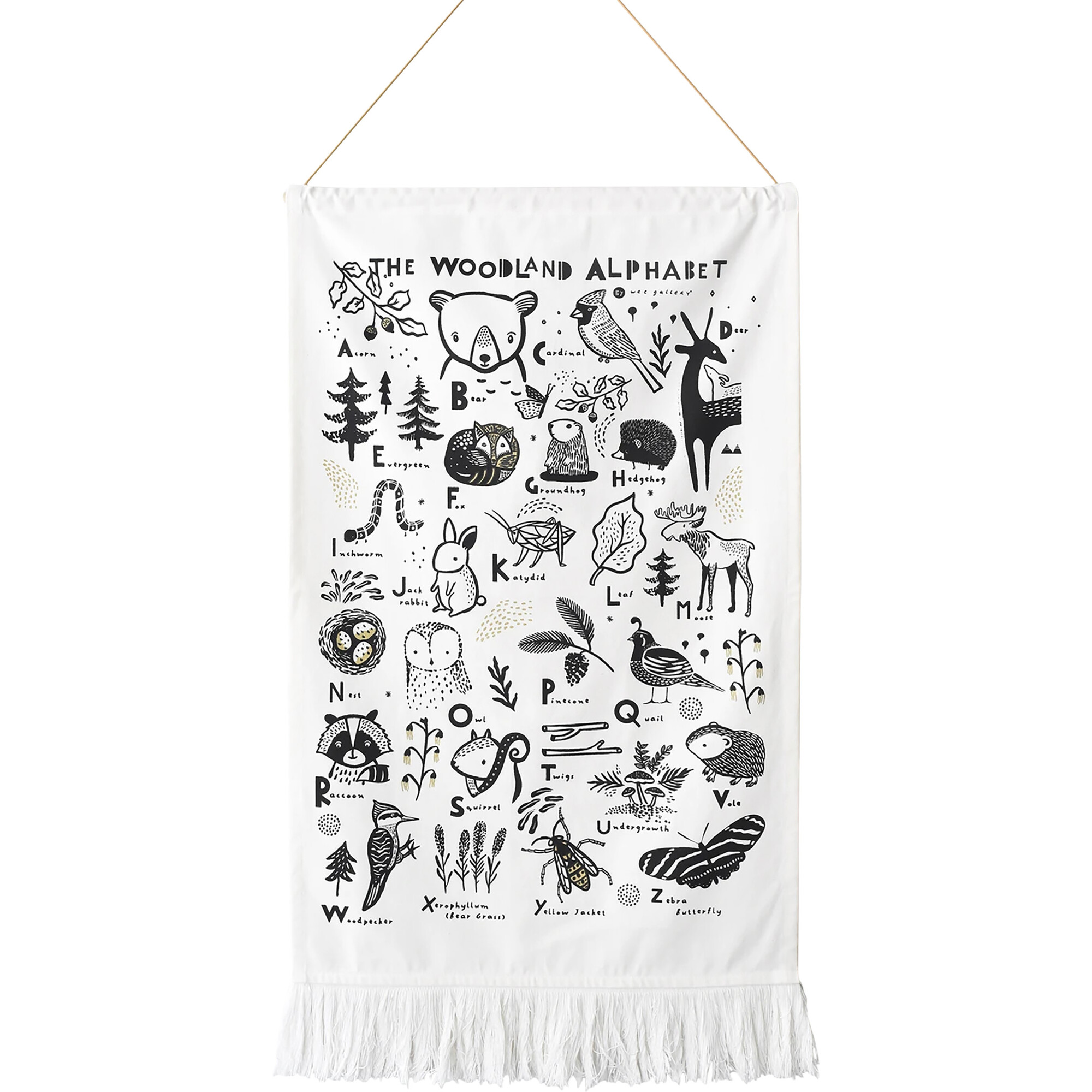 Woodland Alphabet Printed Tapestry - Wall Décor - 1
