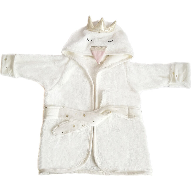 Baby Bath Robe, Swan - Robes - 1