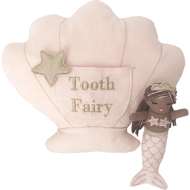 Macie Mermaid Tooth Fairy Pillow & Doll Set, Pink