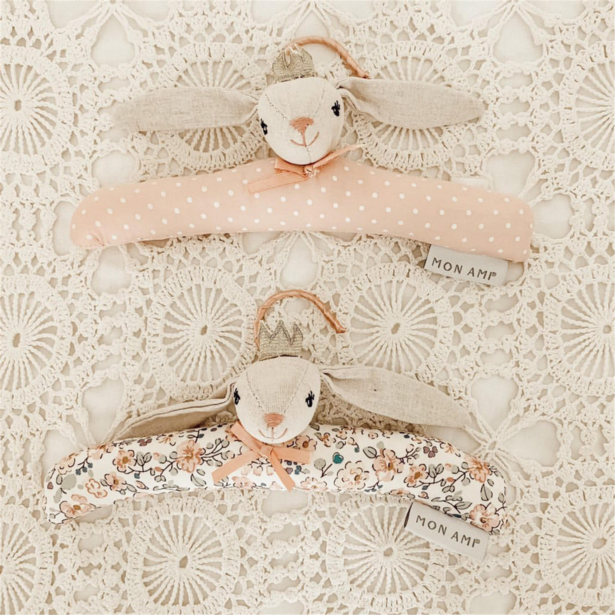 Padded Bunny Princess Baby Hangers Set of 2 – Mon Ami