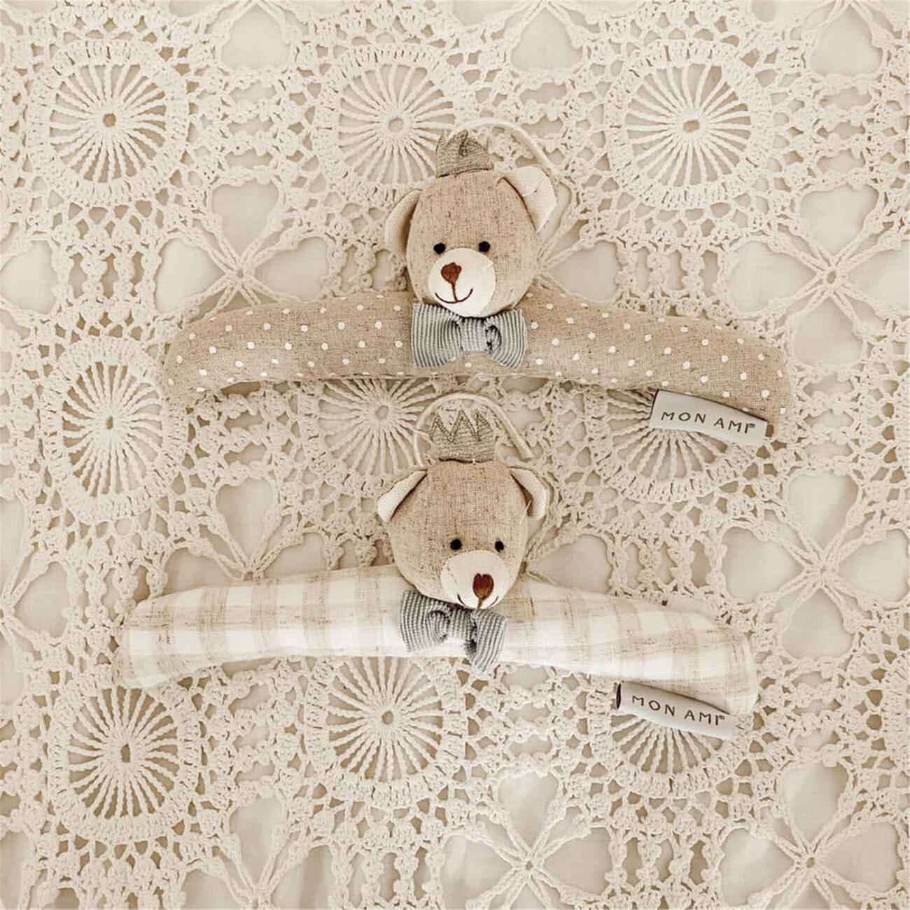 Padded Bunny Princess Baby Hangers Set of 2