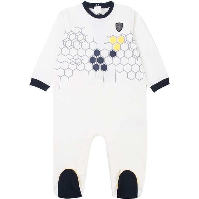 Geo Logo Bodysuit, White - Rompers - 1