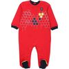 Geo Logo Bodysuit, Red - Rompers - 1 - thumbnail