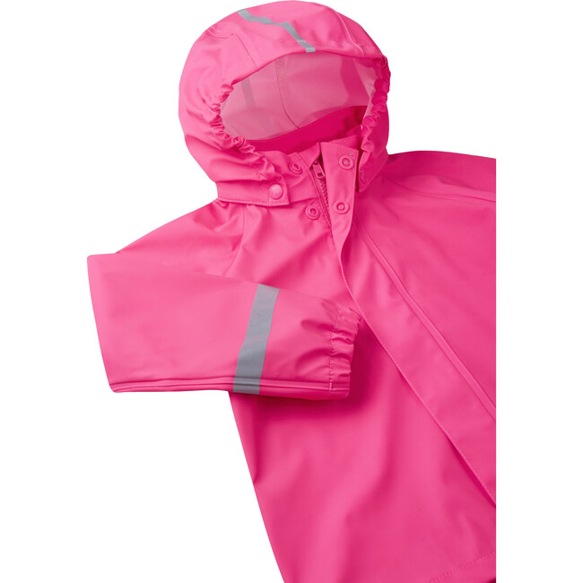 Tihku Waterproof Raincoat and Suspenders Two-Piece Outfit, Pink - Raincoats - 5