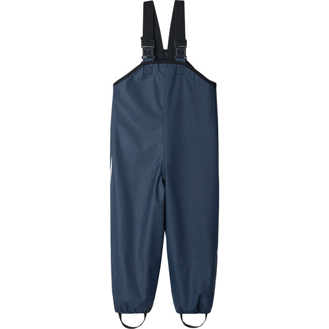 Lammikko Waterproof Rain Pants with Welded Seams, Suspenders & Foot Loops, Navy