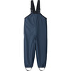 Lammikko Waterproof Rain Pants with Welded Seams, Suspenders & Foot Loops, Navy - Pants - 1 - thumbnail