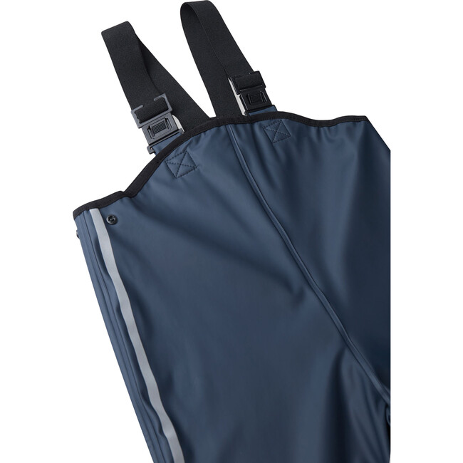 Lammikko Waterproof Rain Pants with Welded Seams, Suspenders & Foot Loops, Navy - Pants - 4