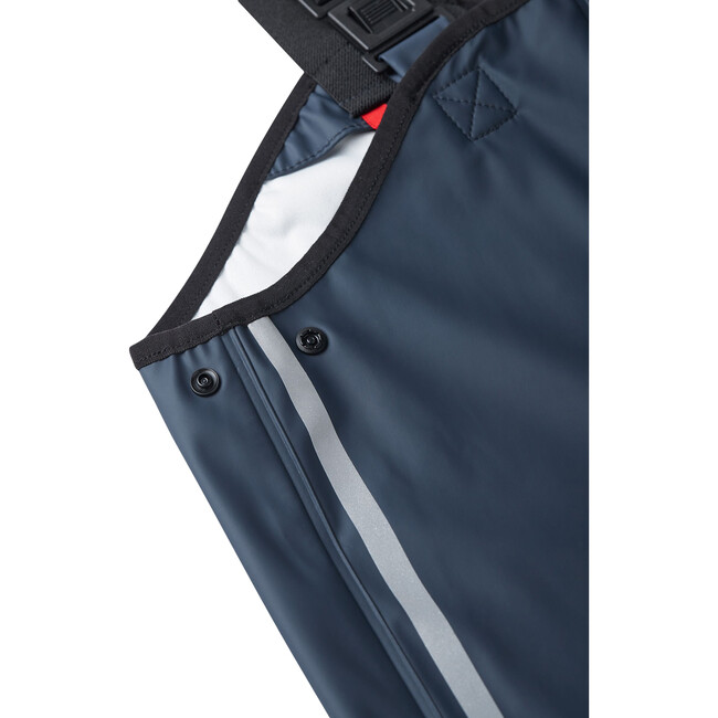 Lammikko Waterproof Rain Pants with Welded Seams, Suspenders & Foot Loops, Navy - Pants - 6