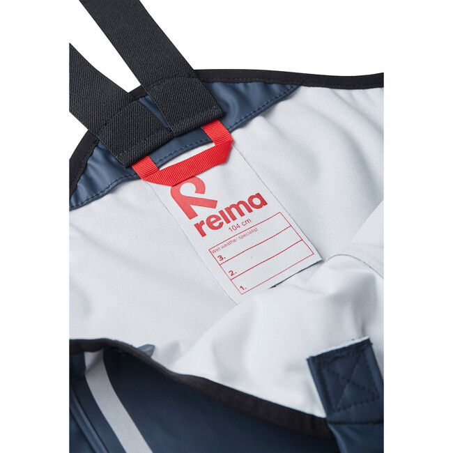 Lammikko Waterproof Rain Pants with Welded Seams, Suspenders & Foot Loops, Navy - Pants - 7