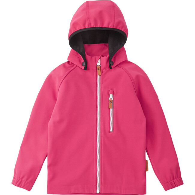 Vesi Waterproof Raincoat with Detachable Hood, Pink