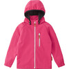 Vesi Waterproof Raincoat with Detachable Hood, Pink - Jackets - 1 - thumbnail