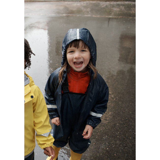 Vesi Waterproof Raincoat with Detachable Hood, Navy