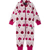 Myytti Fleece All-In-One Jacket, Pink - Onesies - 1 - thumbnail