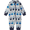 Myytti Fleece All-In-One Jacket, Navy - Onesies - 1 - thumbnail
