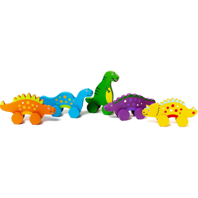 Mini Dinosaur Rollers, Set of 5 - Push & Pull - 1