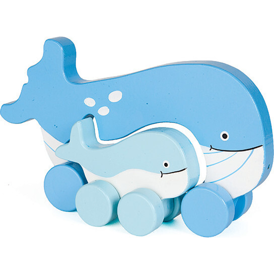 Mommy and Baby Rolling Toy, Whale - Push & Pull - 1