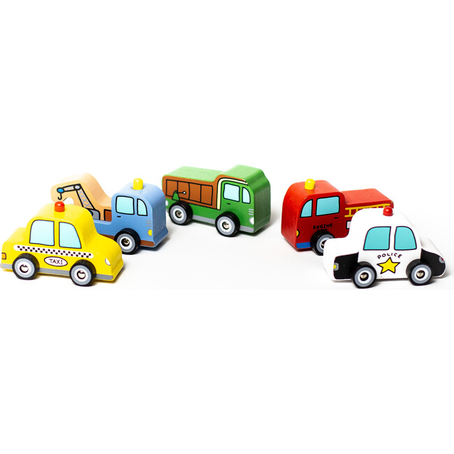 Around Town Vehicles, Set of 6 - Woodens - 1