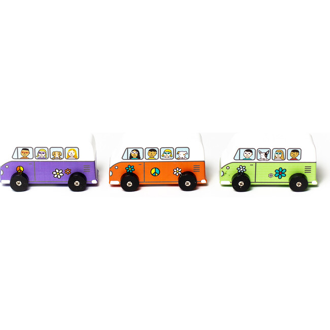 Love Bus Mini Rollers, Set of 3 - Woodens - 1