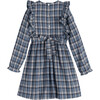 Alexandra Smocked Dress, Blue Check - Dresses - 3
