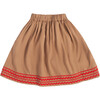 Petal Girls Skirt, Biscuit Brown - Skirts - 1 - thumbnail