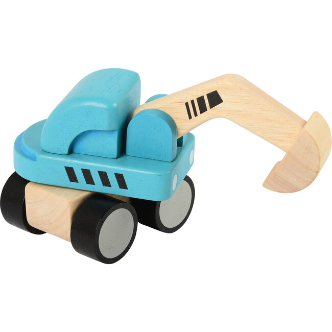 Wooden Excavator, Blue - Developmental Toys - 1