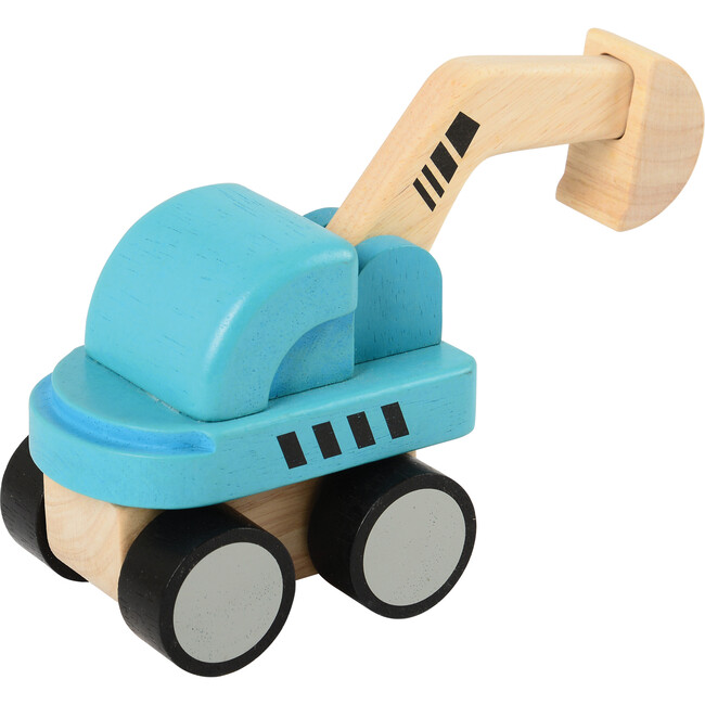 Wooden Excavator, Blue - Developmental Toys - 2