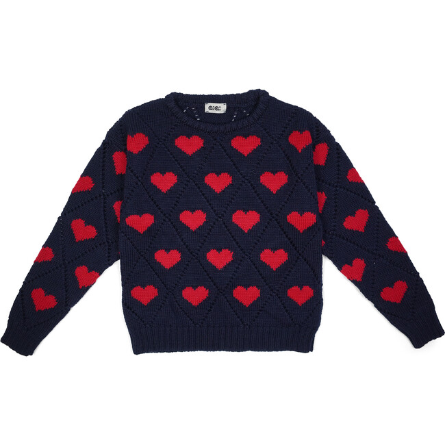 Love Sweater Mini, Navy - Sweaters - 1