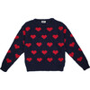 Love Sweater Mini, Navy - Sweaters - 1 - thumbnail