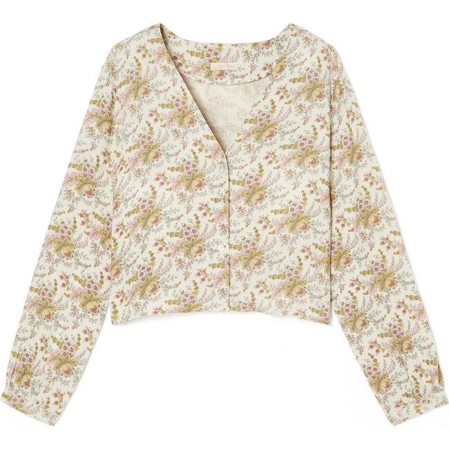 Women's Louanne Pajama Blouse, Off White