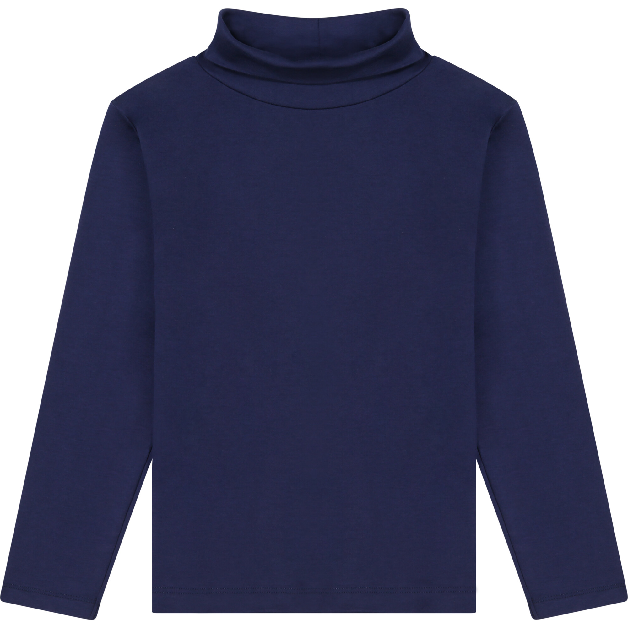 Pima Cotton Turtleneck, Navy - Petit Peony Tops | Maisonette