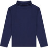 Pima Cotton Turtleneck, Navy - Shirts - 1 - thumbnail