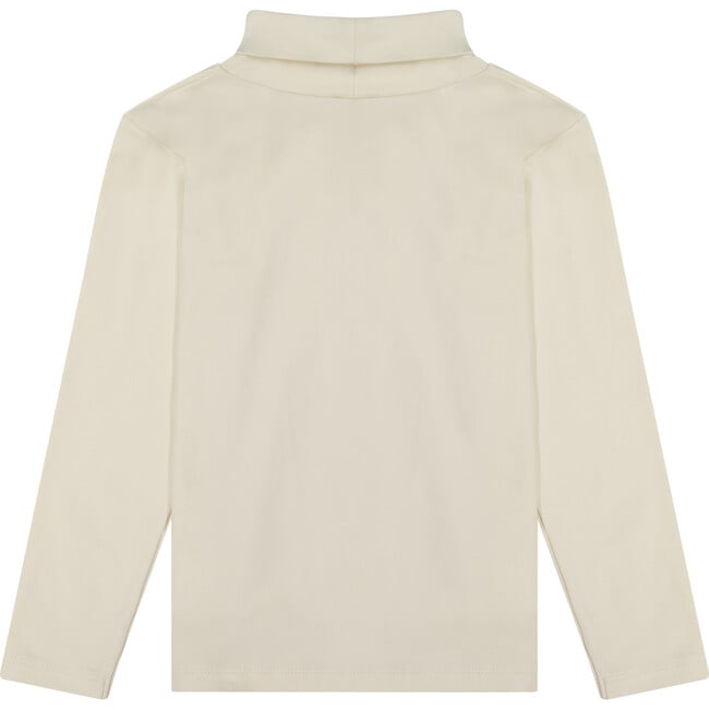 Pima Cotton Turtleneck, Cream - Shirts - 3