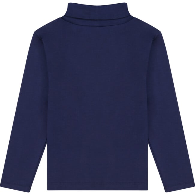 Pima Cotton Turtleneck, Navy - Shirts - 3