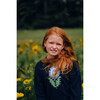 Peony Intarsia Cotton Sweater, Navy - Sweaters - 2