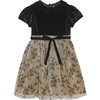 Ivy Floral Velvet Dress, Black - Dresses - 1 - thumbnail