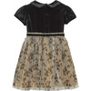 Ivy Floral Velvet Dress, Black - Dresses - 2