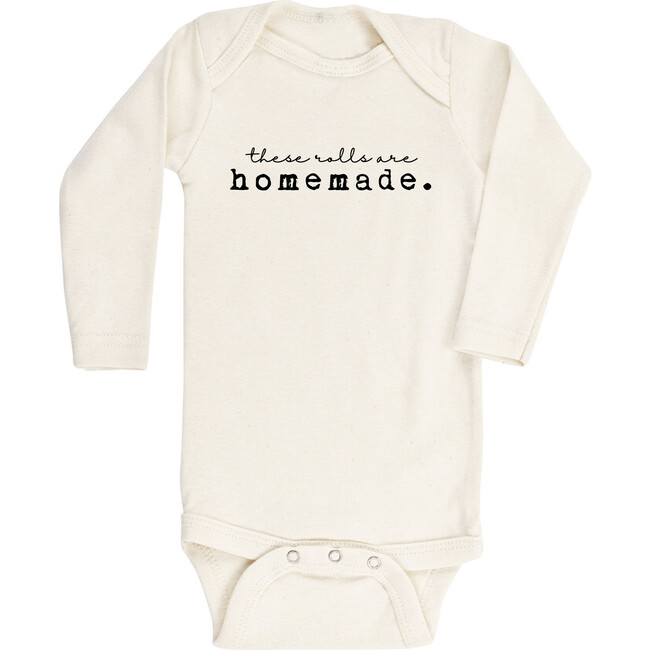 These Rolls Are Homemade Long Sleeve Onesie, Black - Onesies - 1