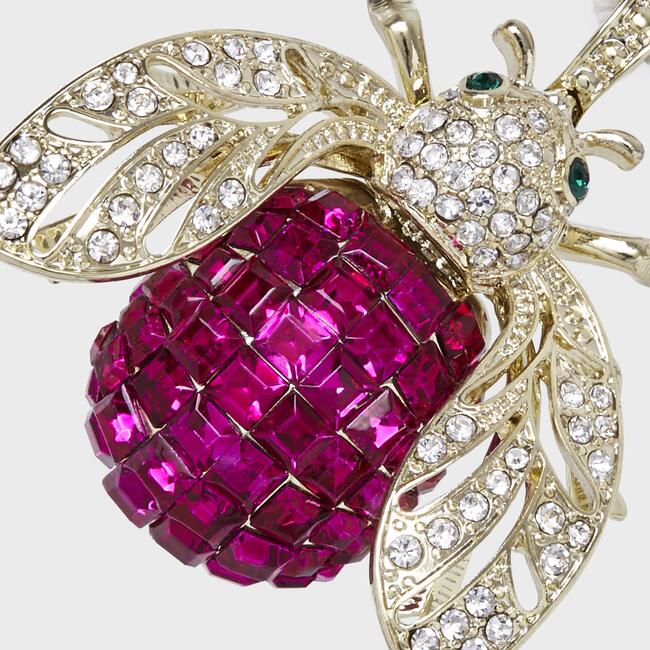 Sparkle Bee Hanging Ornament, Fuchsia - Ornaments - 3