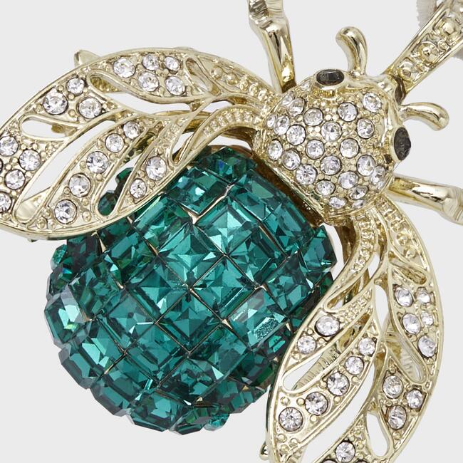 Sparkle Bee Hanging Ornament, Emerald - Ornaments - 3