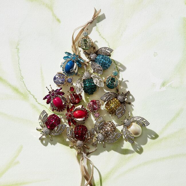 Sparkle Bee Hanging Ornament, Emerald - Ornaments - 4