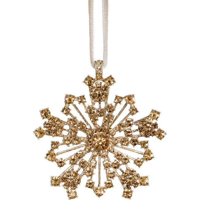 Sparkle Snowflake Ornament, Topaz