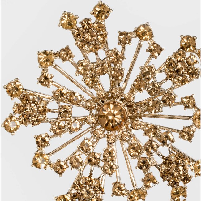 Sparkle Snowflake Ornament, Topaz - Ornaments - 3
