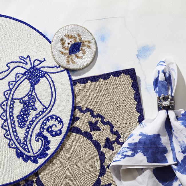 Paisley Placemat, Cobalt - Tableware - 3