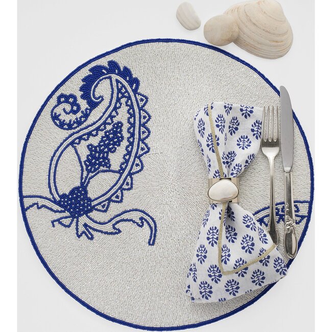 Paisley Placemat, Cobalt - Tableware - 4