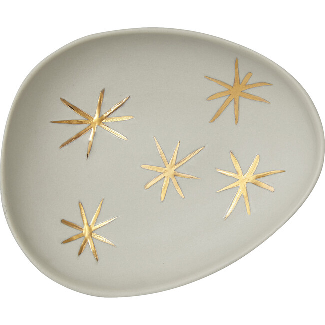 Star Porcelain Ring Dish, Grey